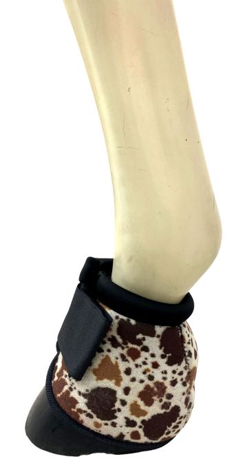 Showman Cow Print Elite Equine Bell Boot *Sold in Pairs* #2